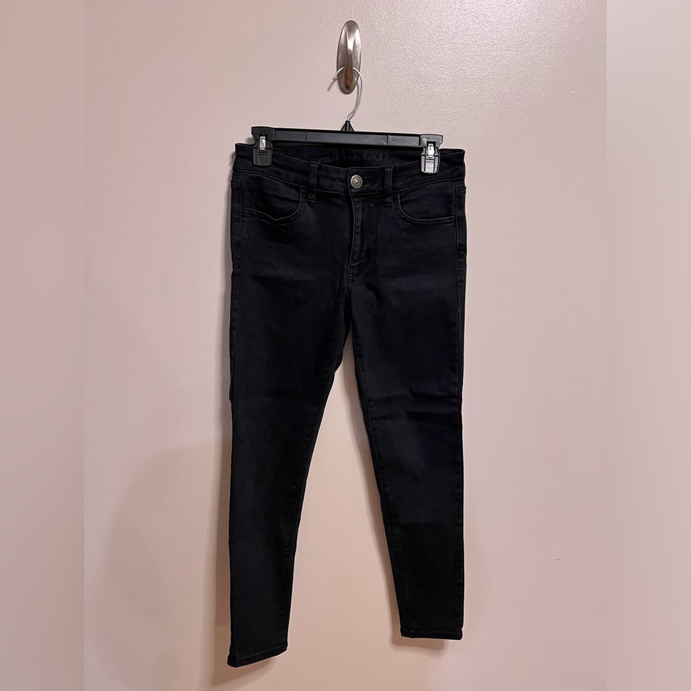 Black AMERICAN EAGLE Jeggings - Size 6 Short